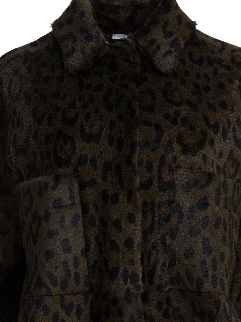 Furling By Giani Cropped Boxy Leather Jacket