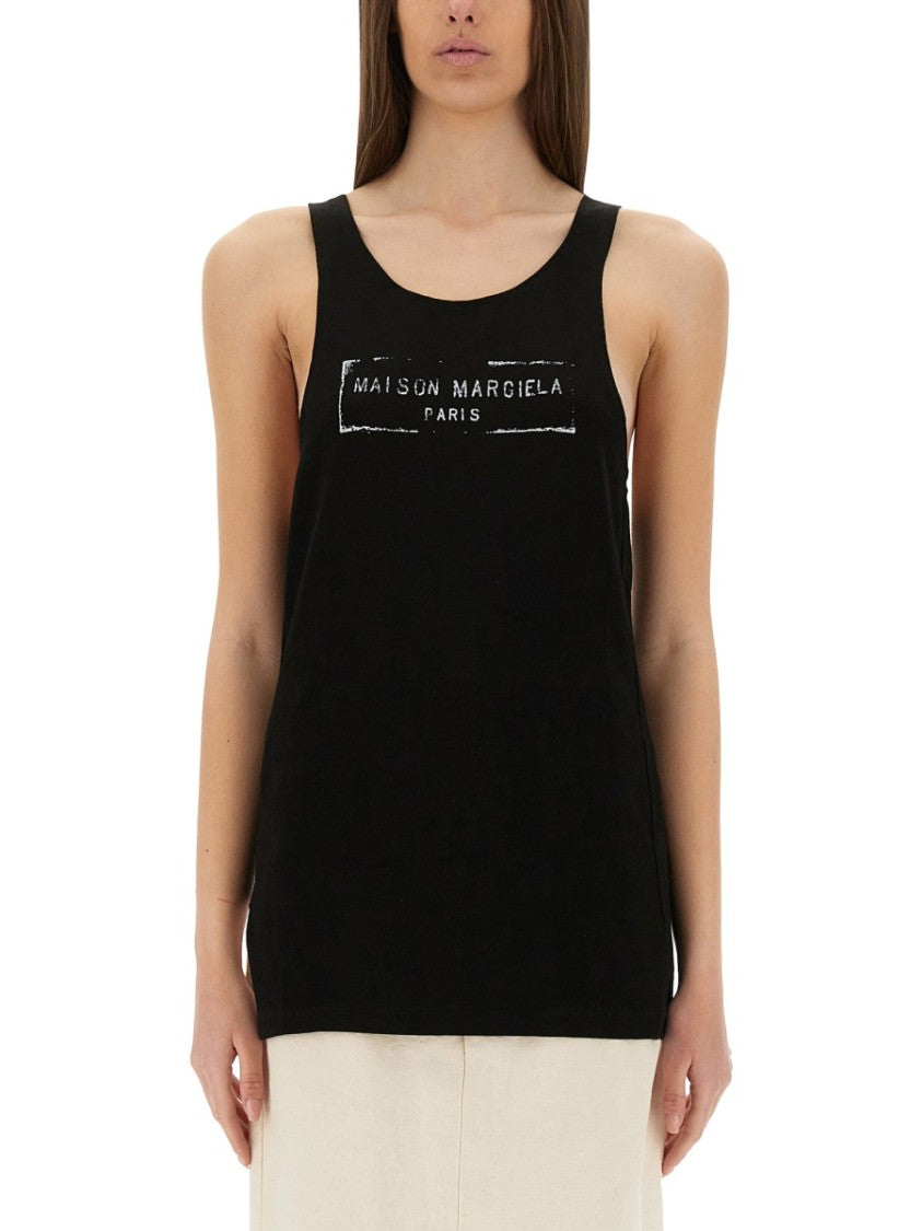 Maison Margiela Logo Print Tank Top