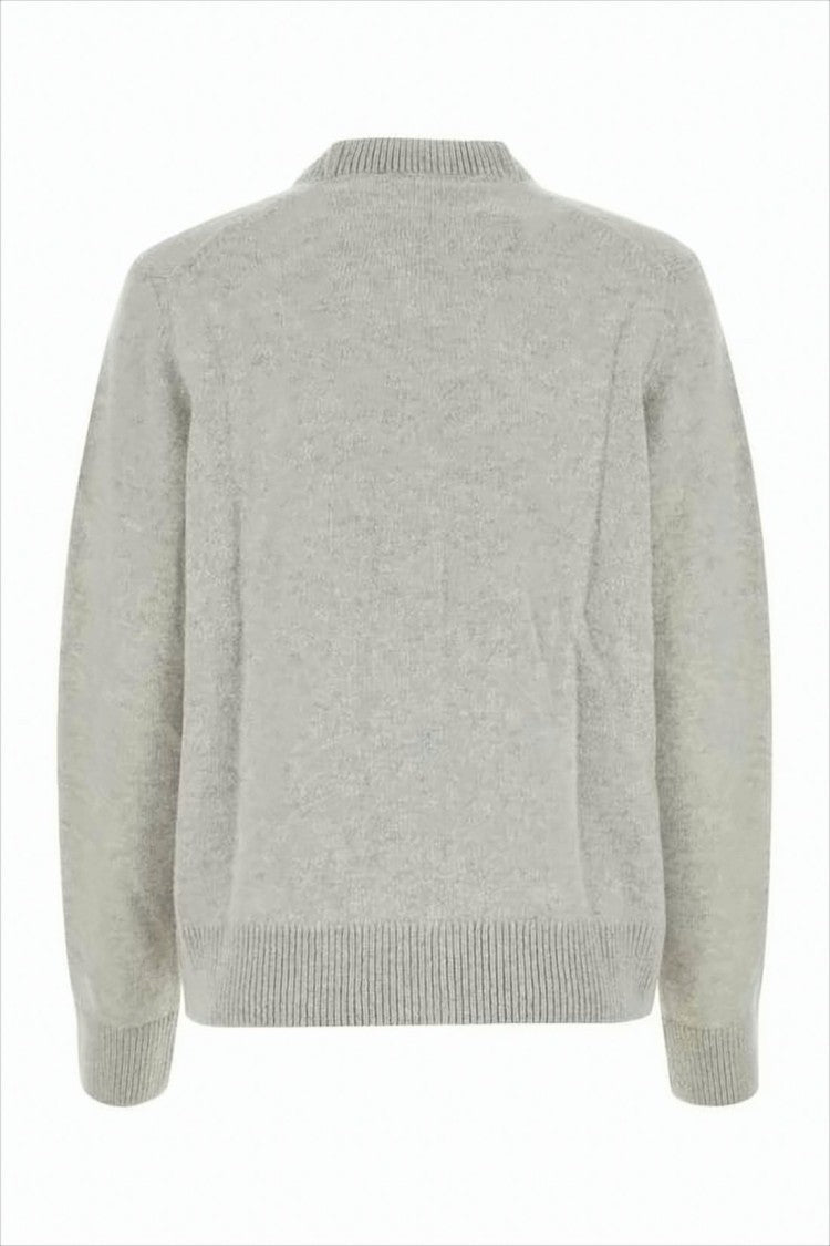 Maison Kitsuné Cropped Wool Cardigan With V-Neckline And Front Pockets