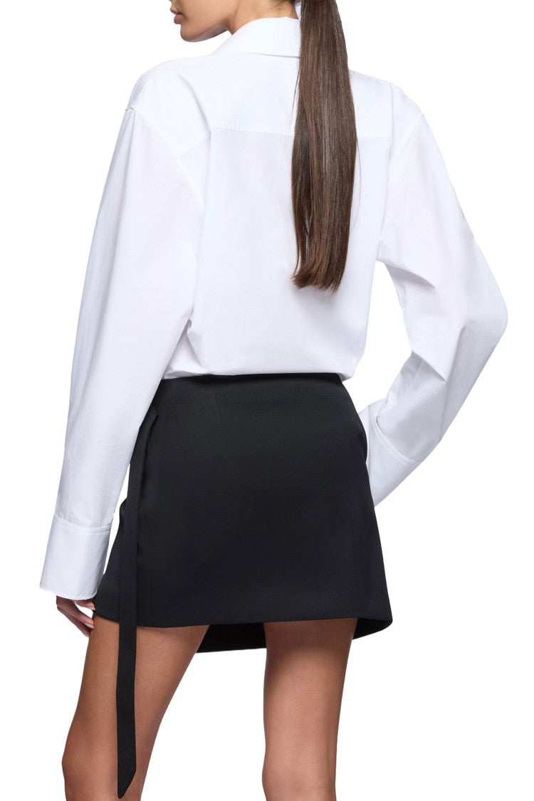 The Attico Crisp White Button-Down Shirt With Oversized Fit