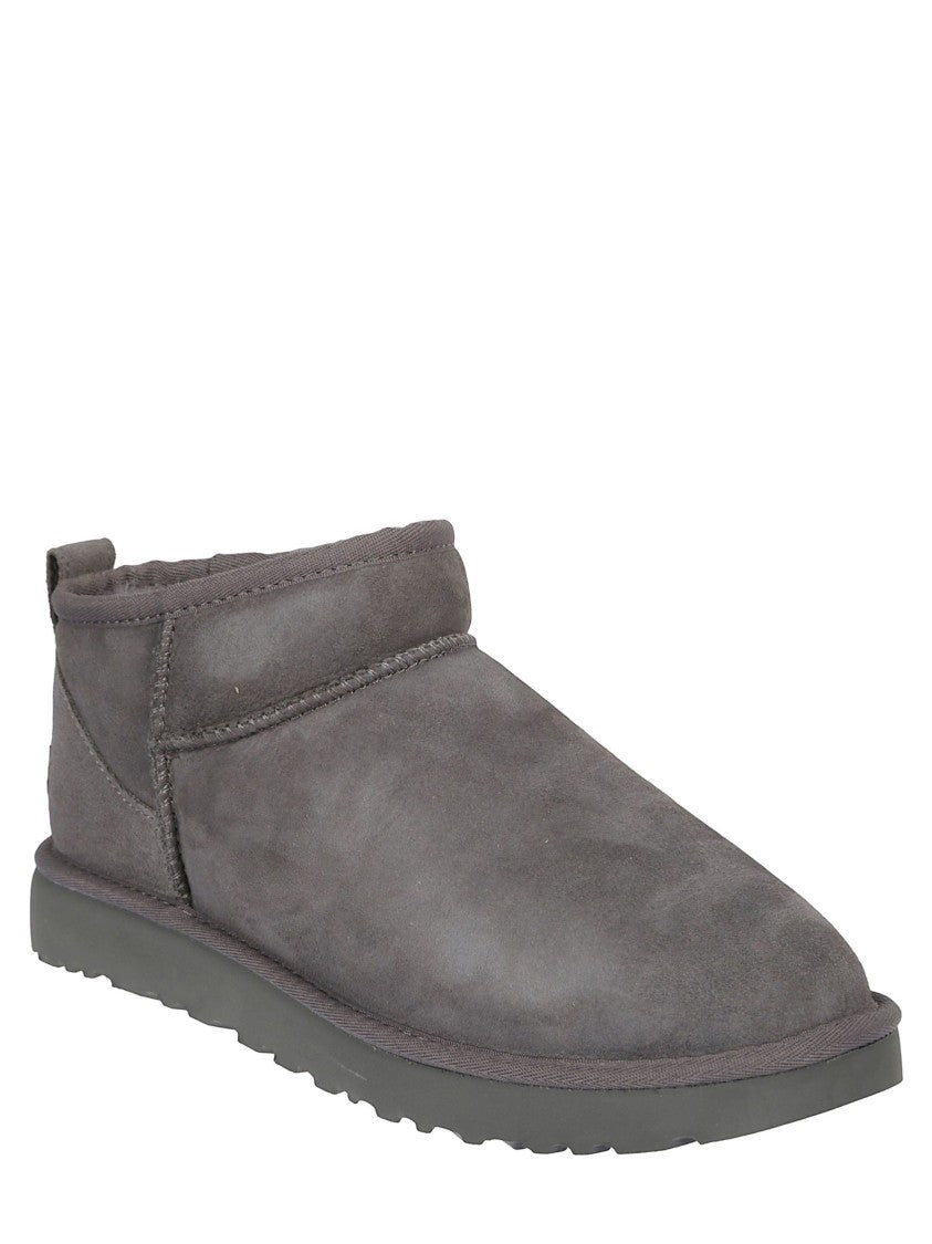 Ugg Grey Suede-Like Ankle Boots