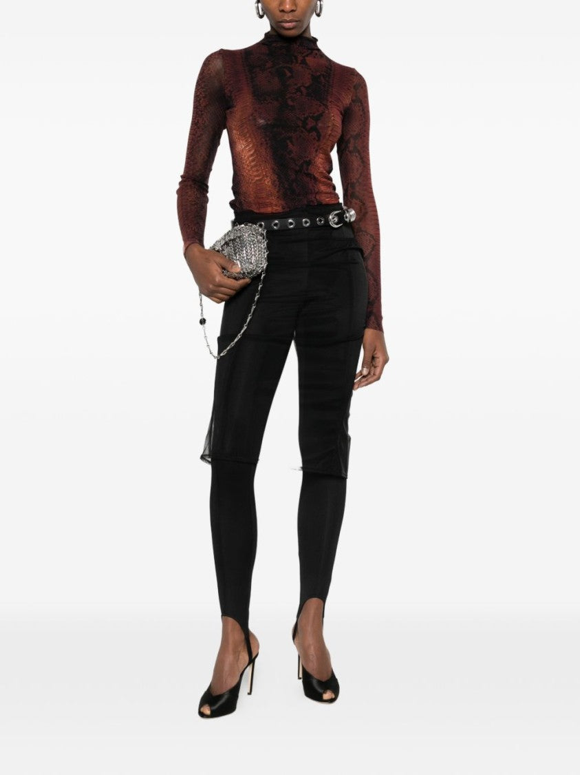 Jean Paul Gaultier Fitted Long-Sleeved Top With Snake Print