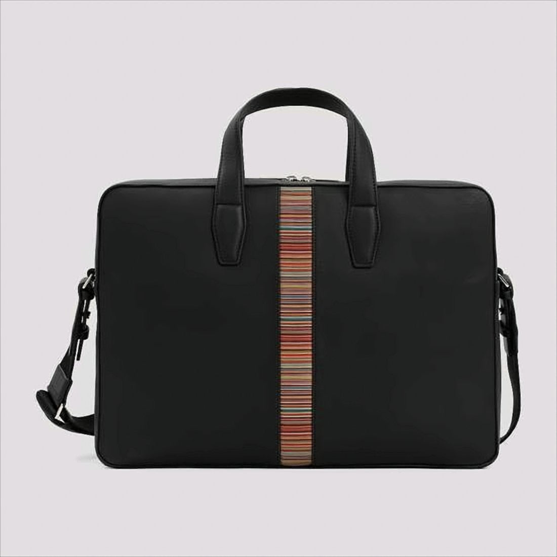 Paul Smith Rectangular Black Calf Leather Tote Bag