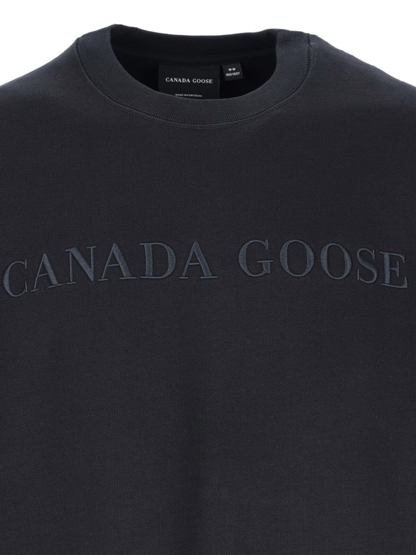 Canada Goose Black Rove Crew Neck Cotton Sweatshirt