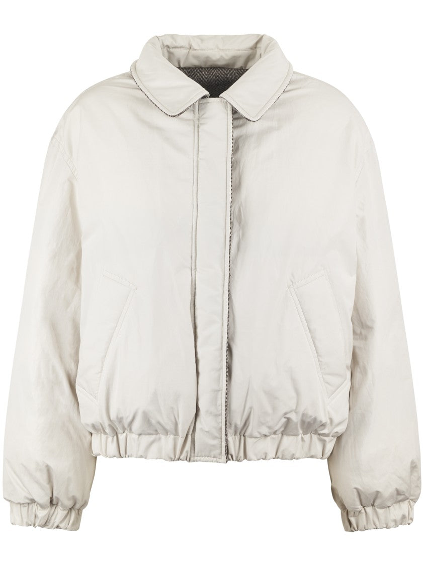 Brunello Cucinelli Reversible Cropped Padded Jacket