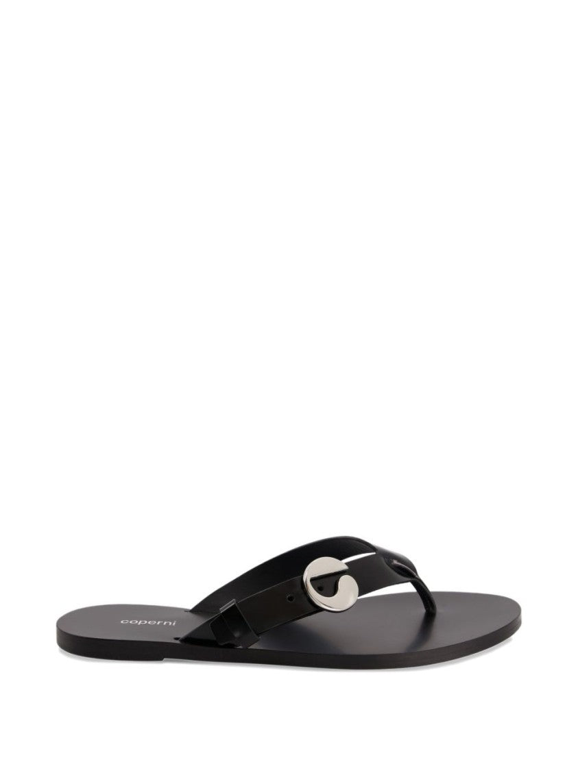 Coperni Black Synthetic Streamline Thong Sandals