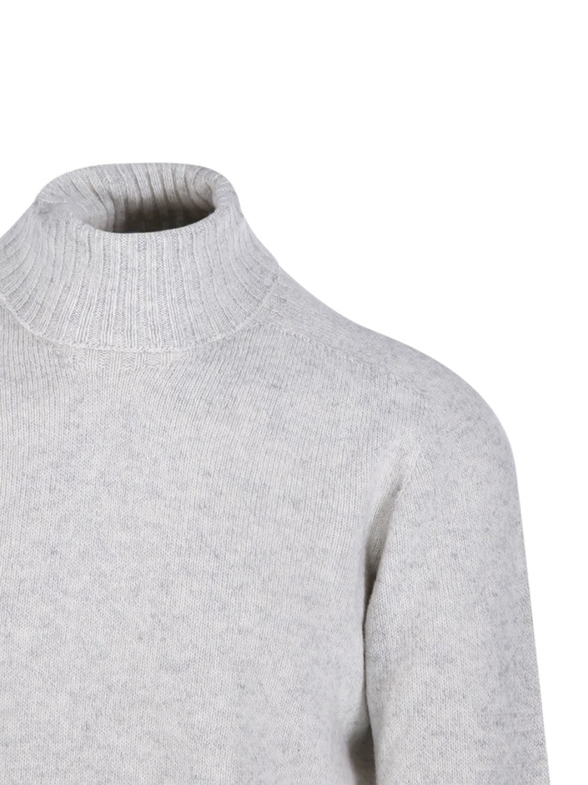 Altea Ribbed Turtleneck Sweater In Virgin Wool And Cashmere Blend