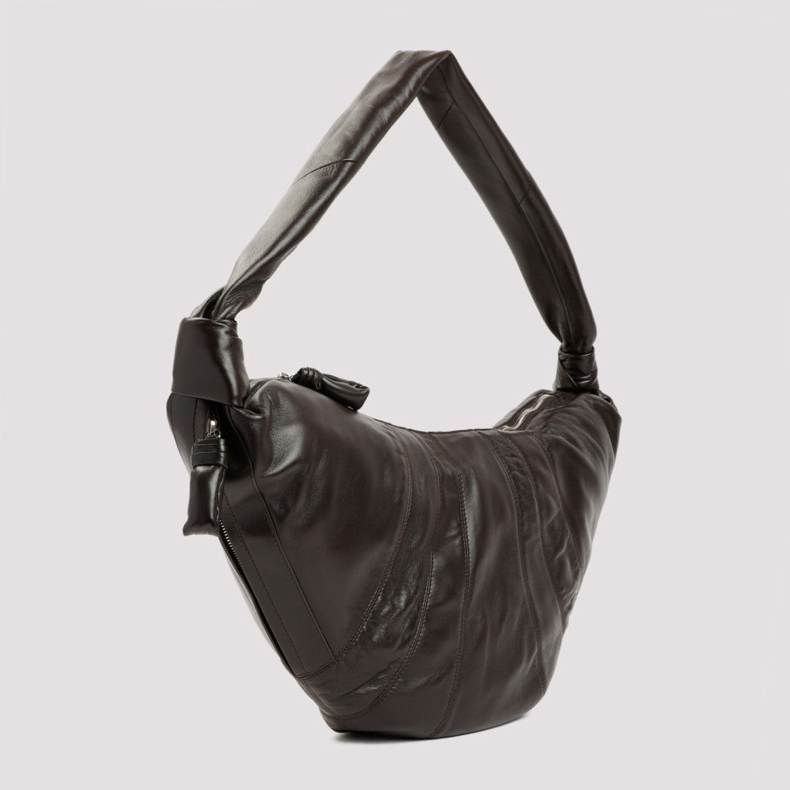 Lemaire Dark Choccolate Leather Large Croissant Bag
