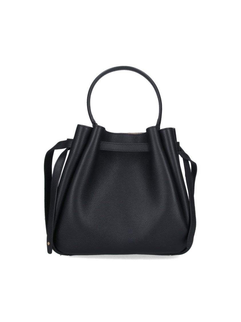 Tory Burch Black Romy Grain Leather Bucket Bag