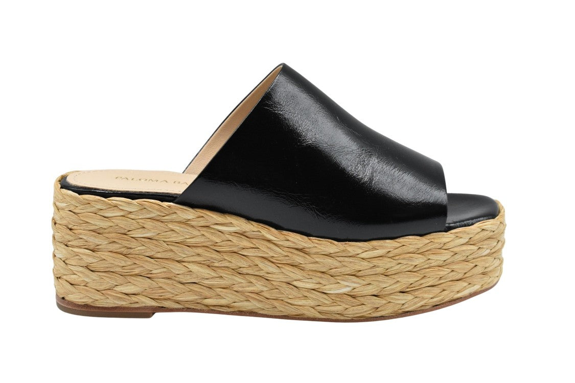 Paloma Barceló Black Espadrille Mules