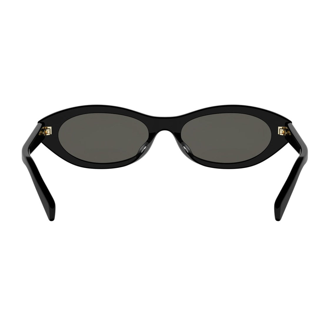 Thélios S.P.A Black Triomphe Recycled Acetate Oval Sunglasses