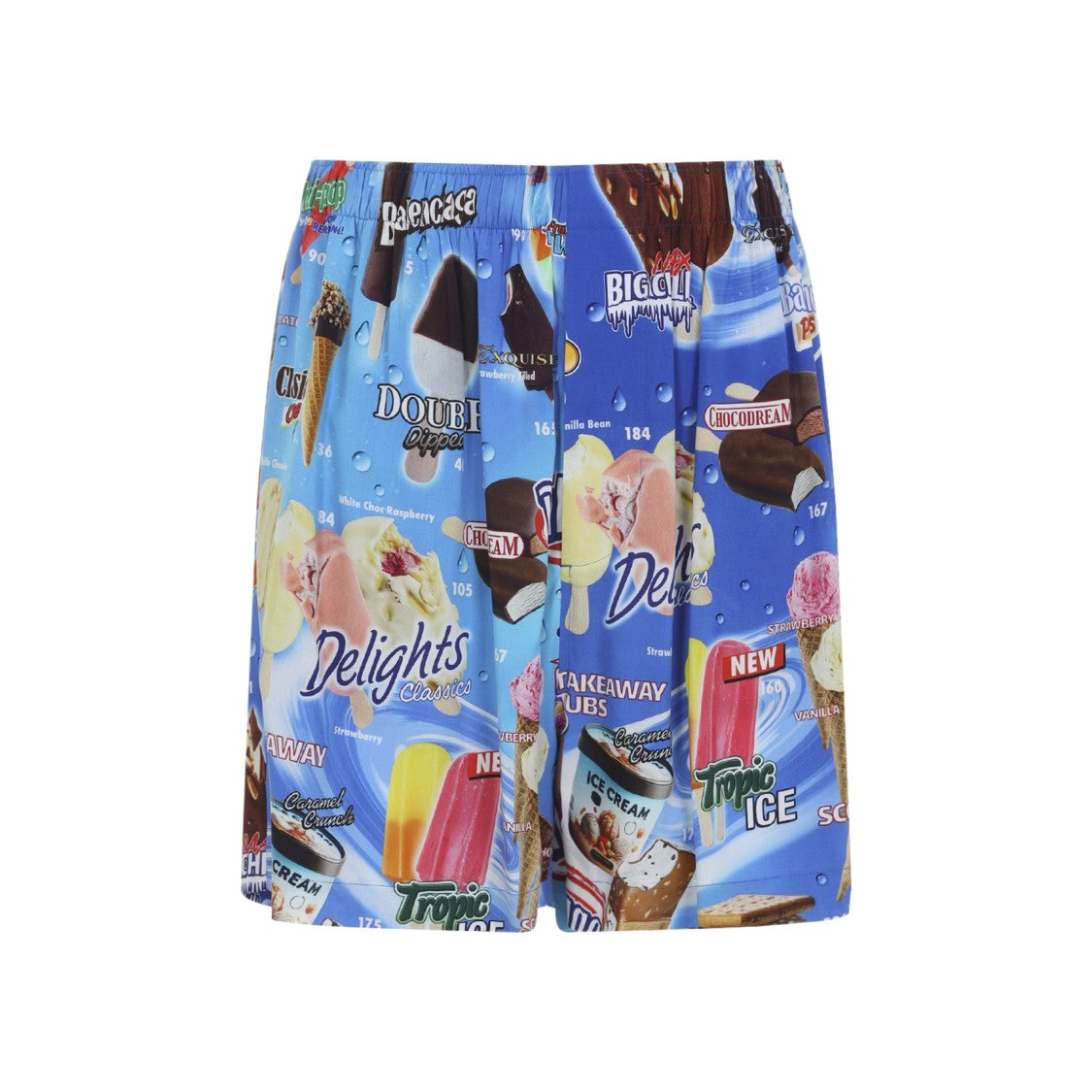 Balenciaga Ice Cream Print Shorts With Relaxed Fit