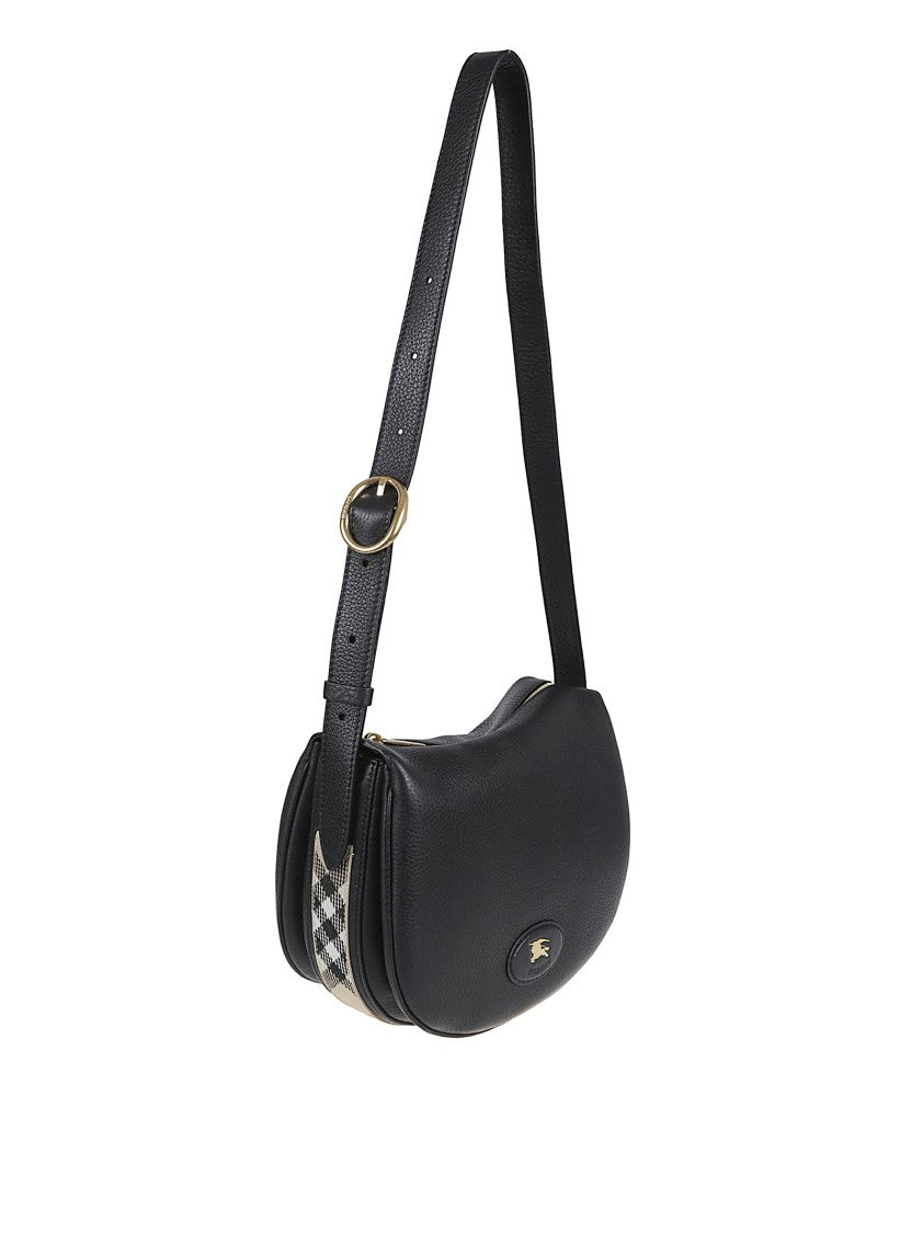 Burberry Rounded Black Leather Shoulder Bag