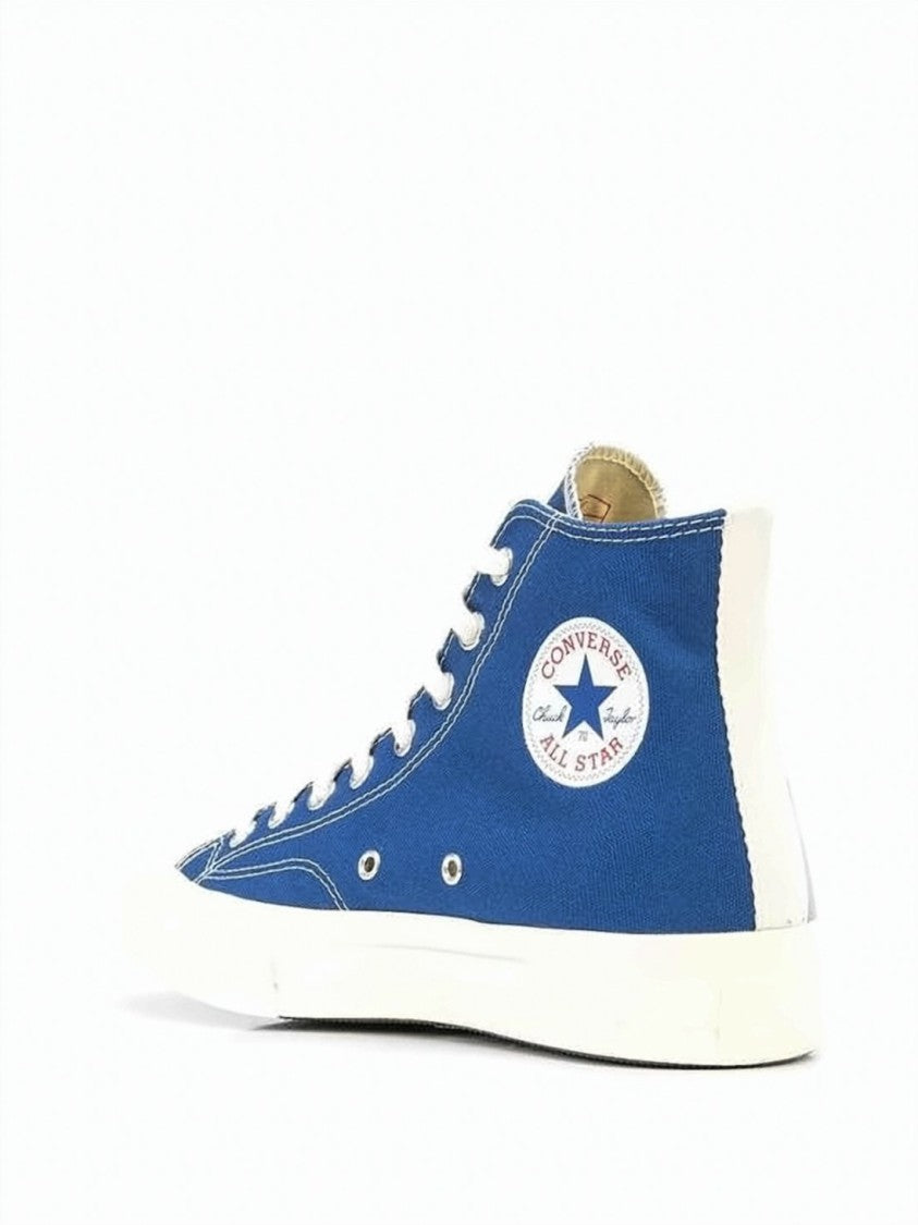 Comme Des Garçons Vibrant Blue Canvas High-Top Sneakers
