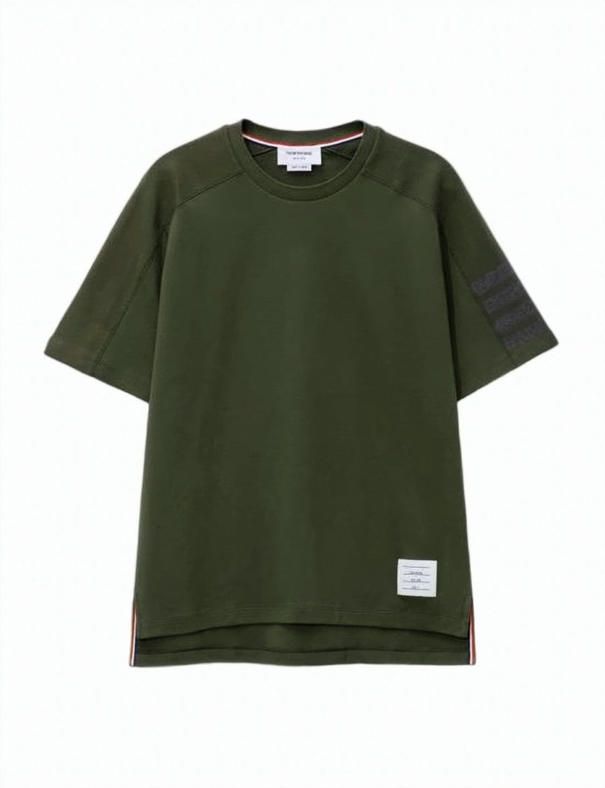 Thom Browne Crew Neck T-Shirt With Raglan Sleeves