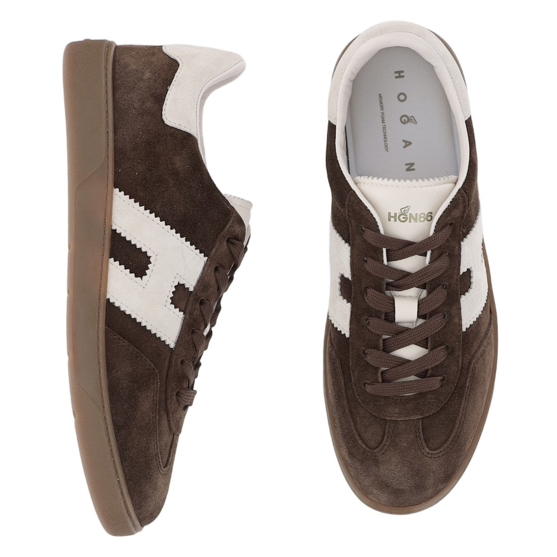 Hogan Low-Top Suede Sneakers With Nappa Leather Details