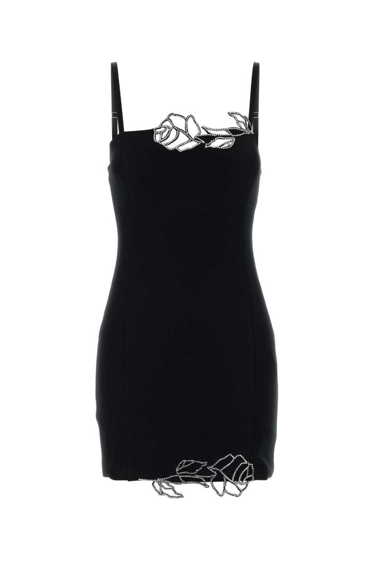 Blumarine Black Cady Mini Dress