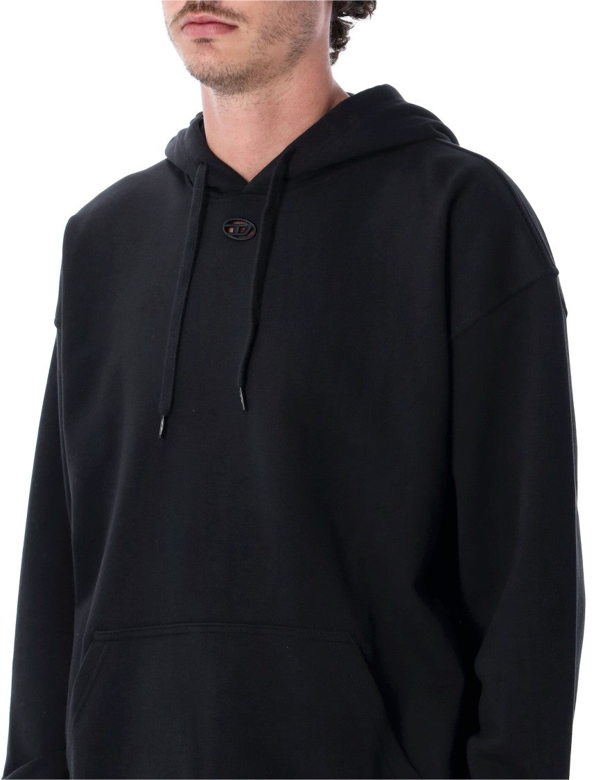 Diesel Black Cotton Relaxed Boxt Hoodie