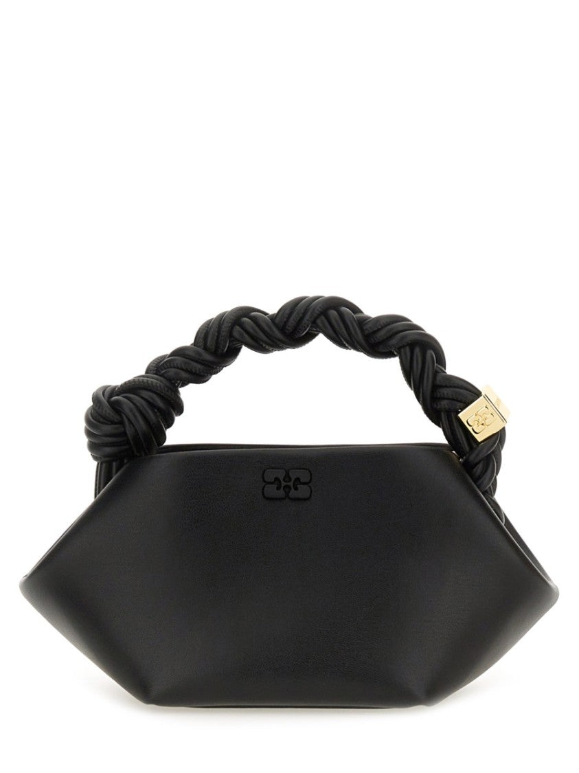 Ganni Geometric Mini Shoulder Bag With Twisted Handle Design