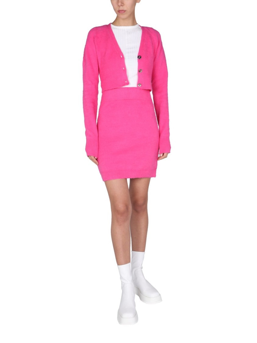 Helmut Lang Pink Mini Skirt With Elastic Waistband