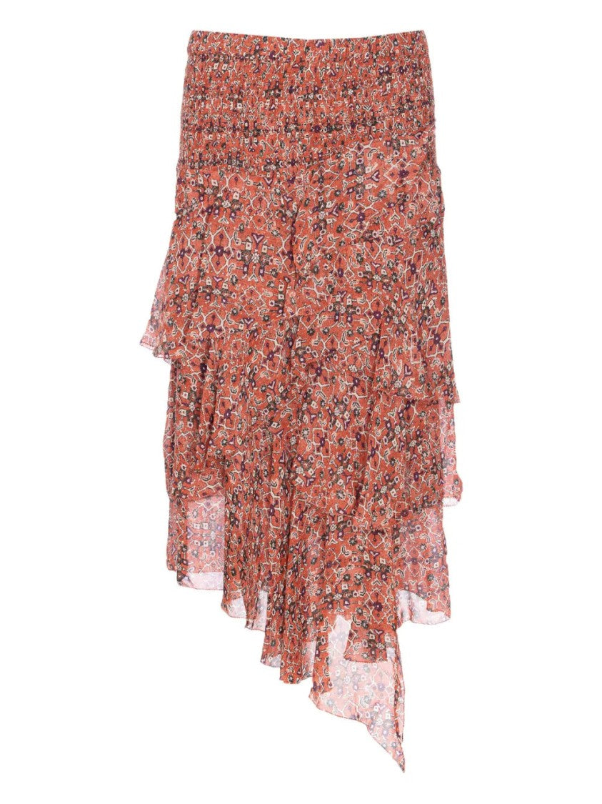 Isabel Marant Étoile Patterned Ruffled Midi Skirt