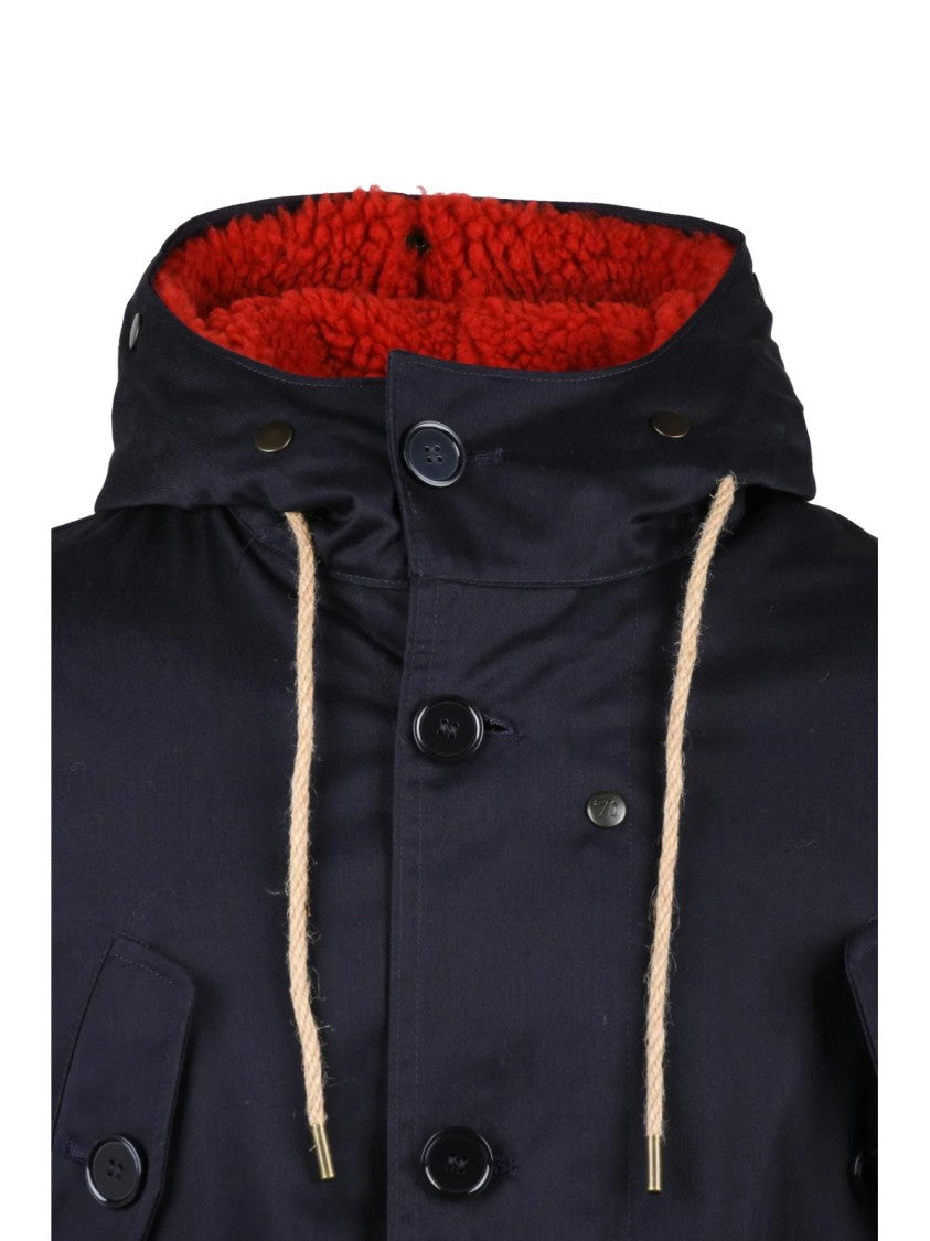 L Eskimo Blue Parka With Removable Plush Lining And Practical Pockets