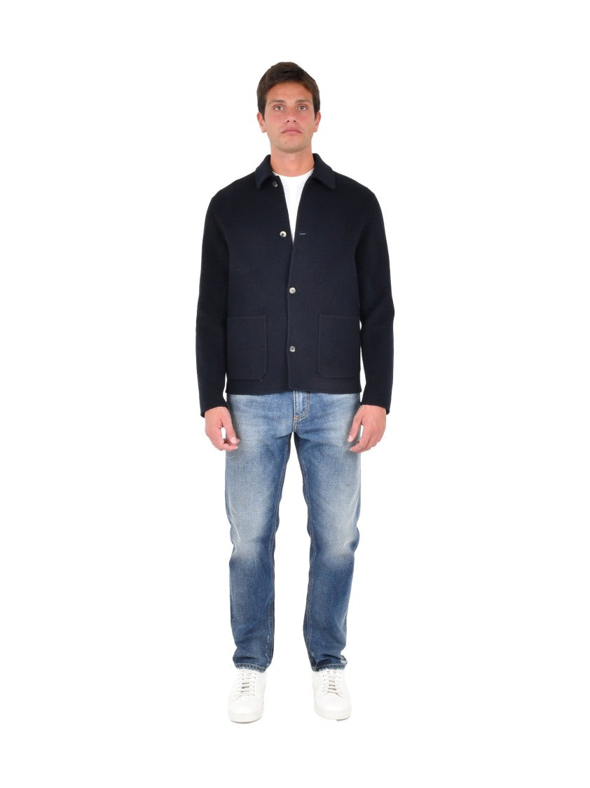 Jacob Cohen Navy Blue Wool Jacket