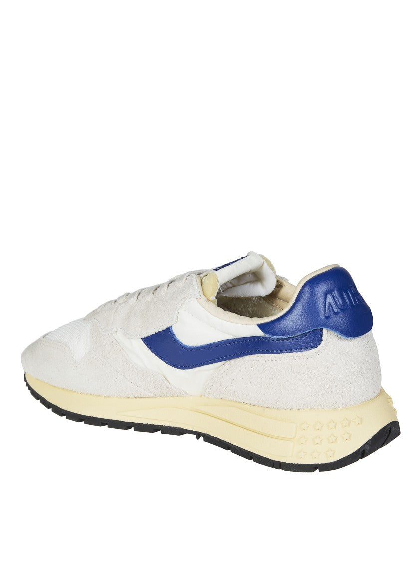 Autry White Reelwind Low Suede Mesh Sneakers
