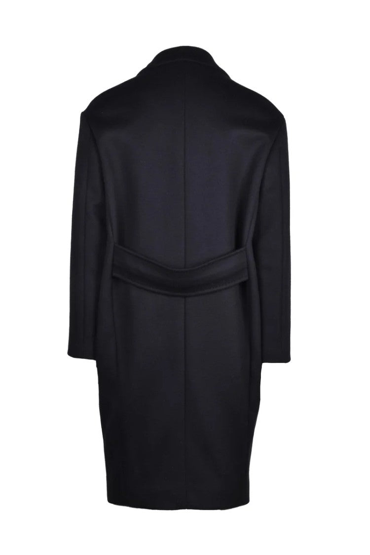 Maurizio Miri Long Double-Breasted Wool Coat