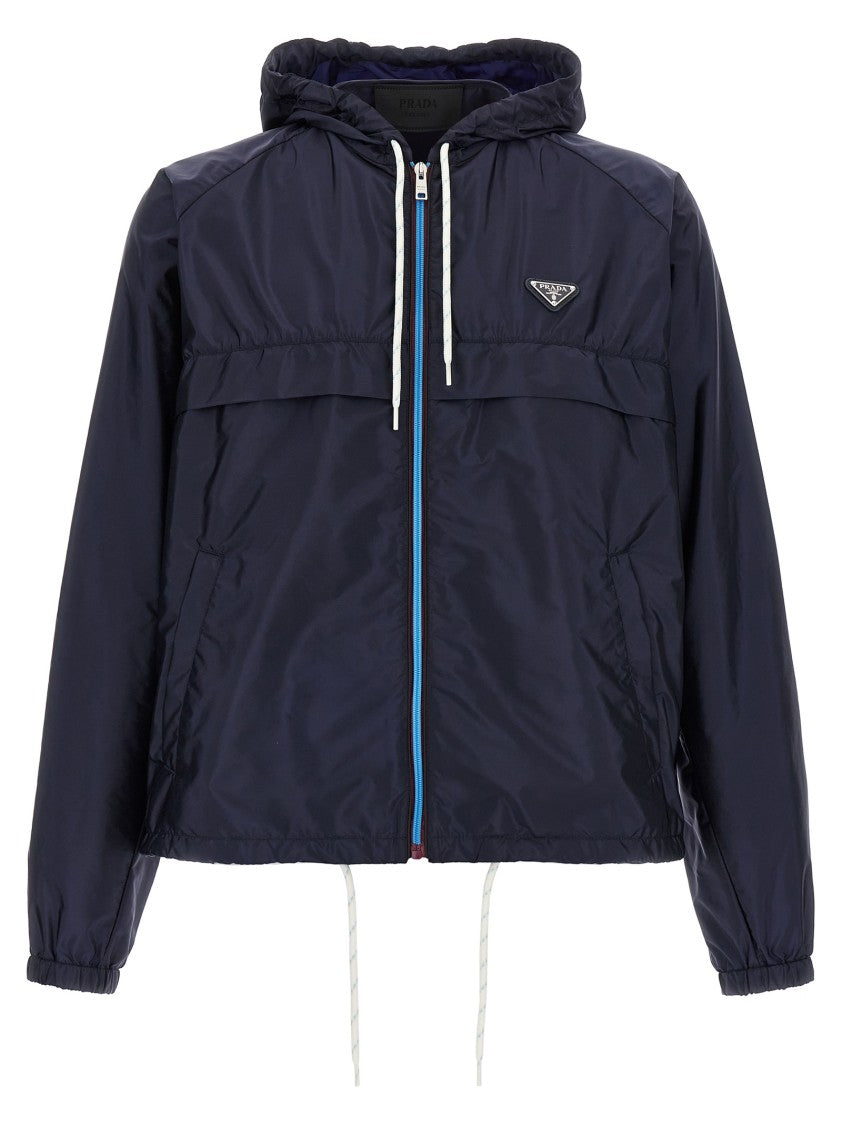 Prada Re-Nylon Blouson With Adjustable Drawstring Features