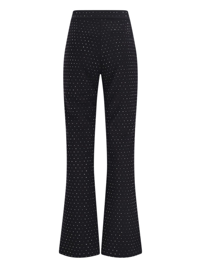 The Andamane Rhinestone Trousers In Black Fabric