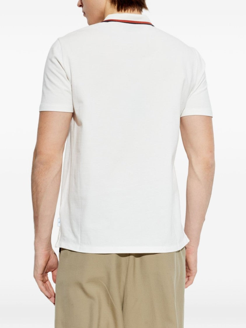 Paul Smith Half-Zip Polo Shirt With Contrasting Striped Collar