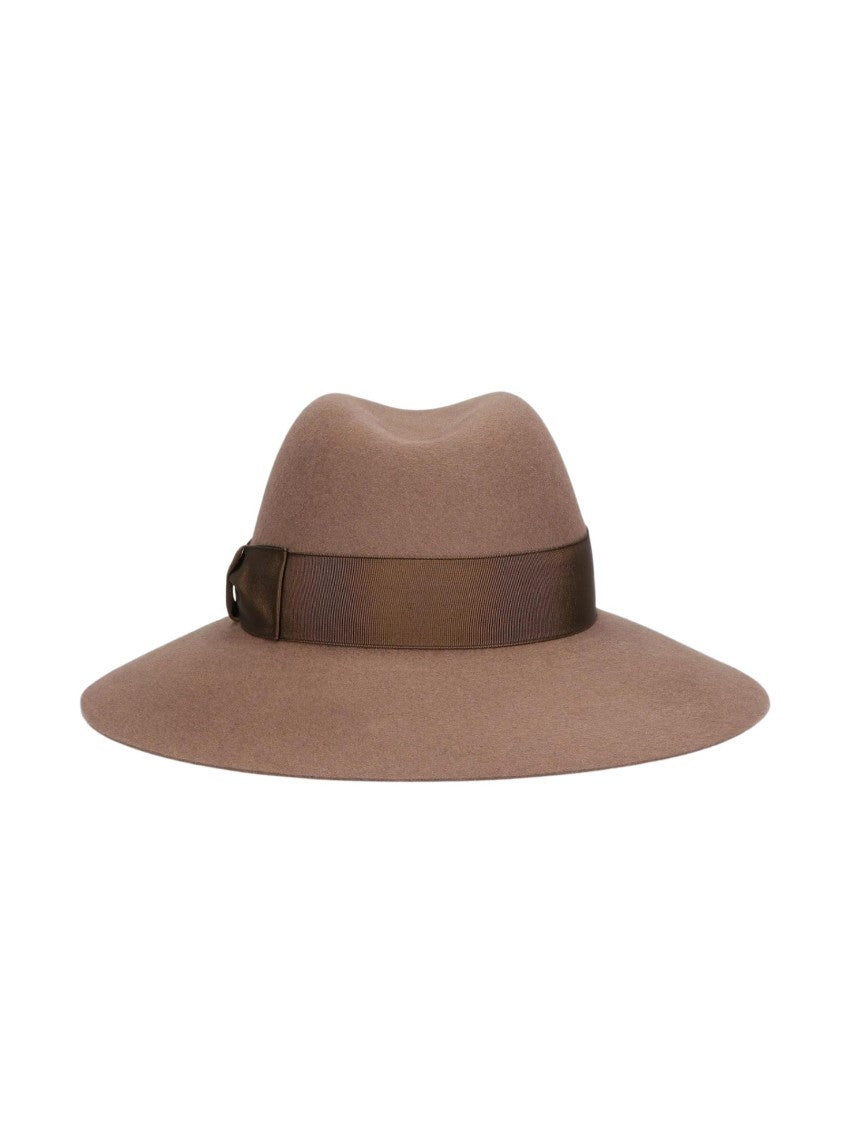 Borsalino Wide-Brimmed Claudette Felt Hat With Logo Band