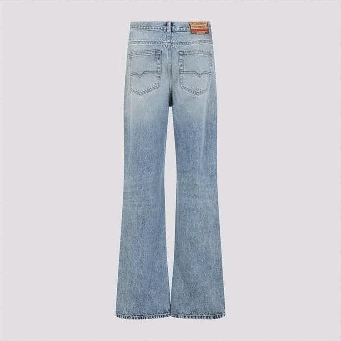 Diesel Light Wash Flared Cotton Denim Pants