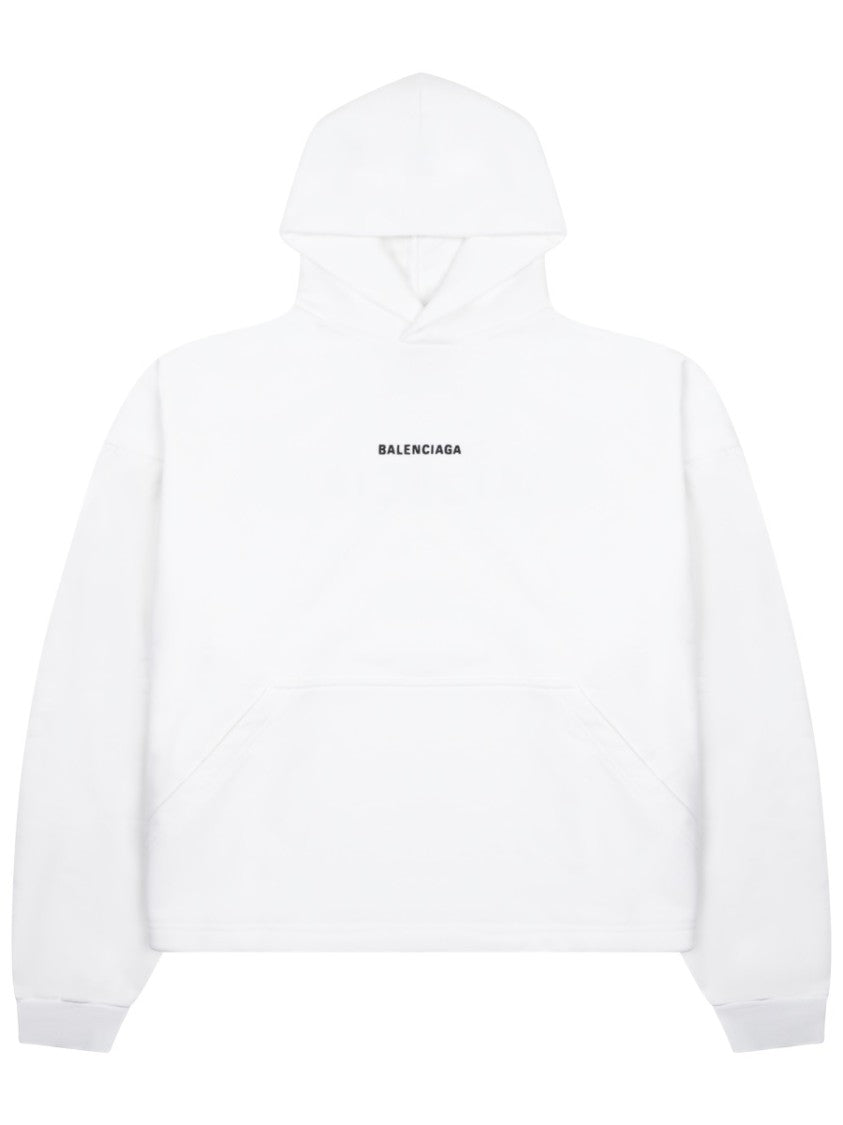 Balenciaga Cropped Hoodie With Minimalist Design And Iconic Logo