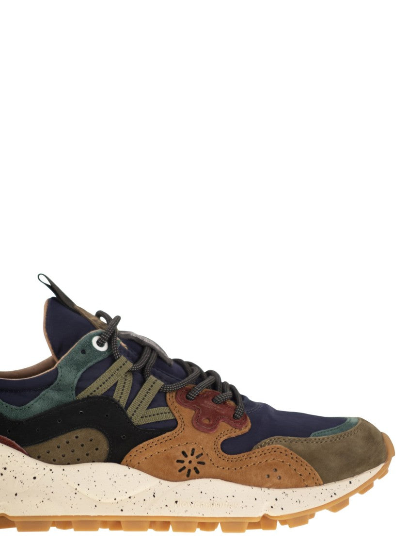 Flower Mountain Yamano 3 - Sneakers In Suede And Technical Fabric
