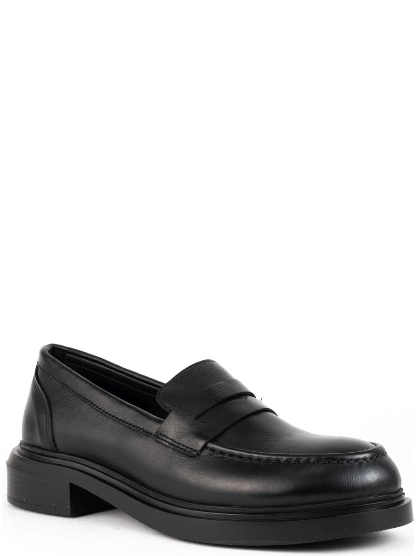 Sergio Moretti Cow Leather Loafers With Durable Rubber Sole