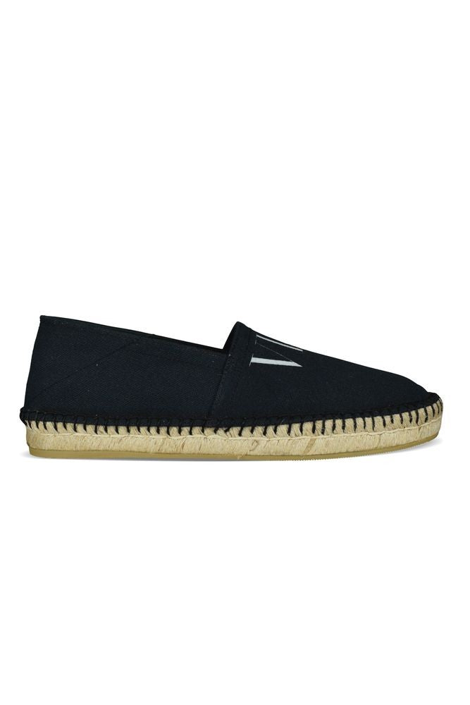 Valentino Garavani Navy Blue Canvas Espadrilles With Foldable Heel