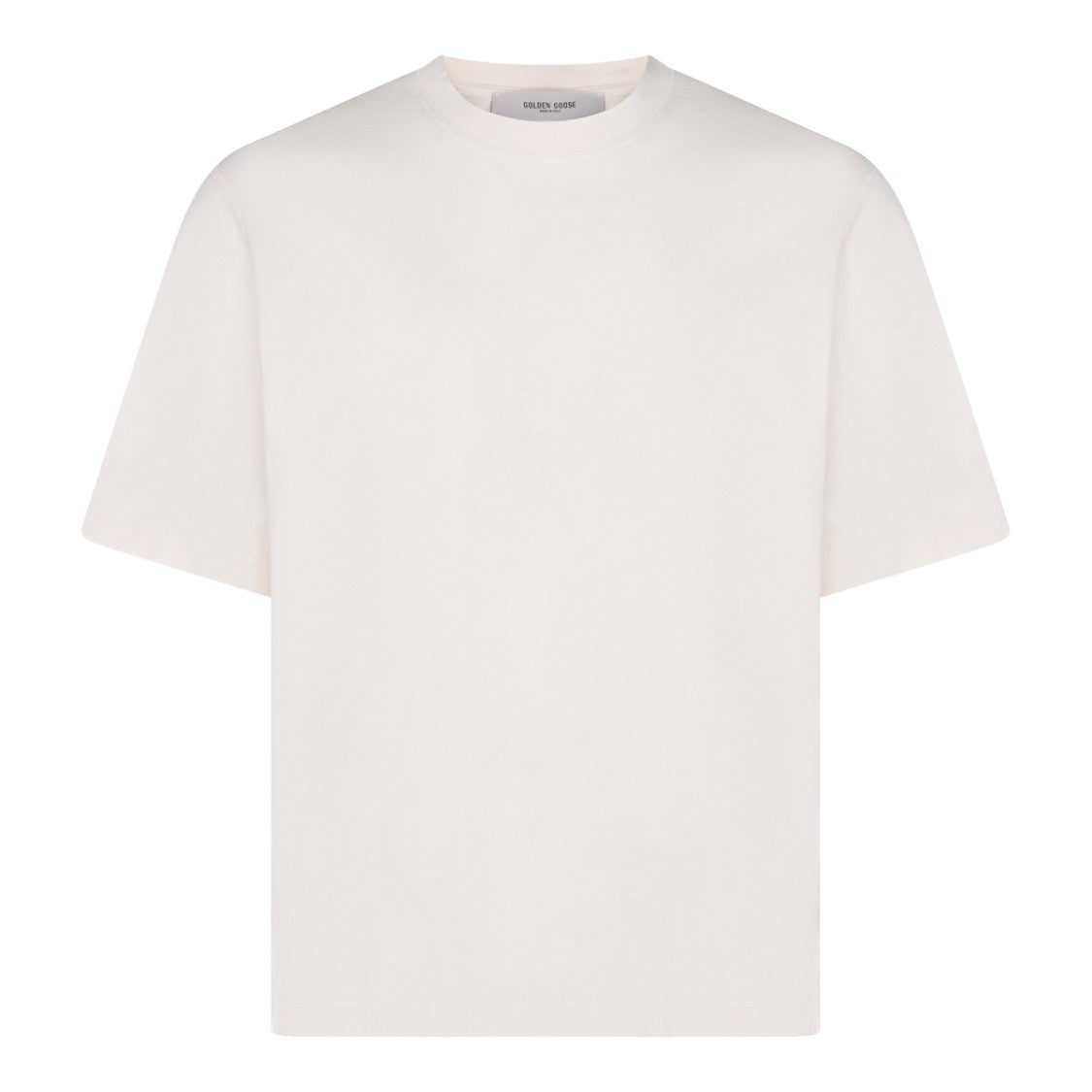 Golden Goose White Cotton Stitched Logo Oversized T-Shirt