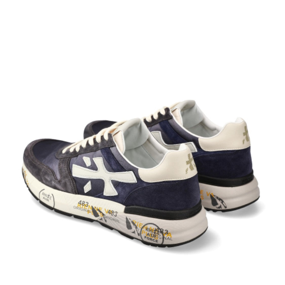 Premiata Suede And Shaded Technical Fabric Mick Sneakers
