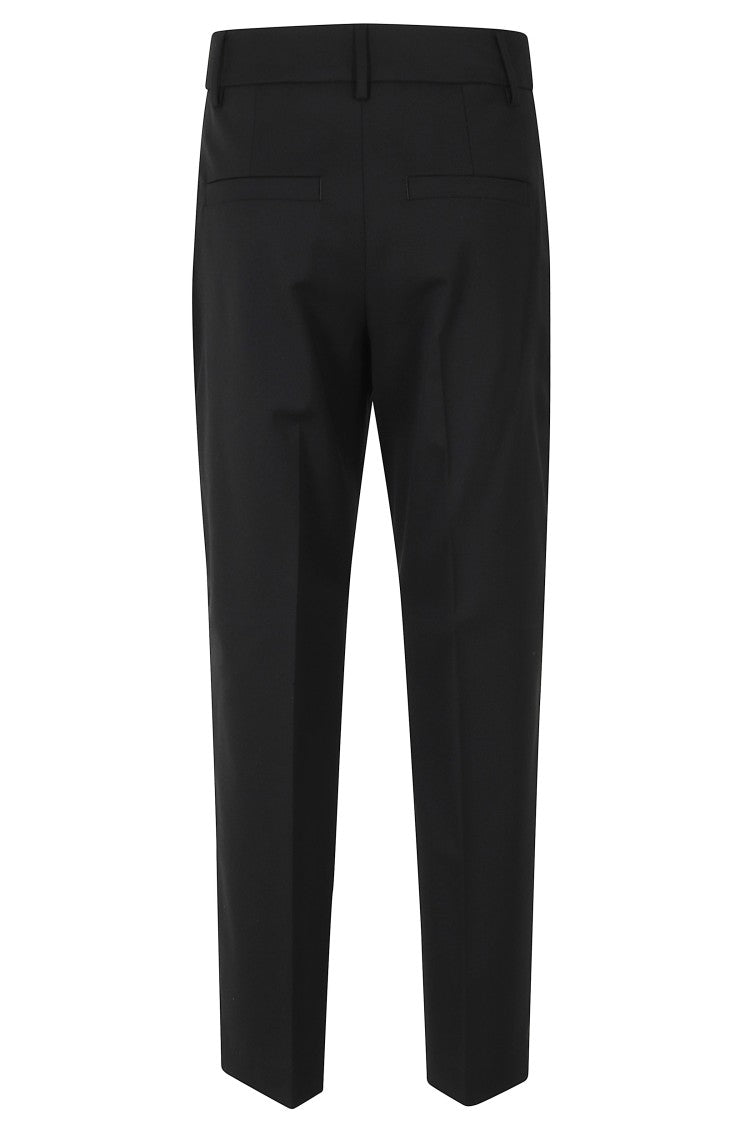 Seventy Black Straight-Leg Virgin Wool-Blend Formal Pants