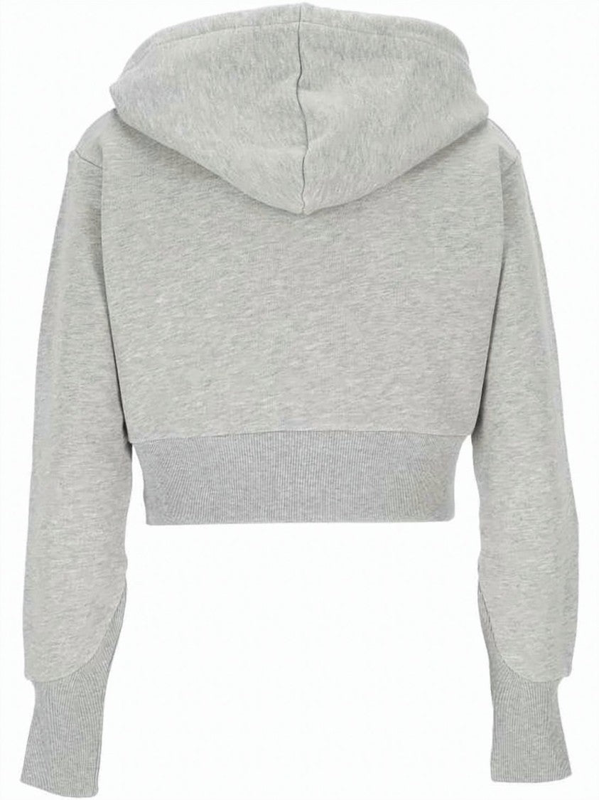 Vivienne Westwood Cropped Zip-Up Hoodie With Drawstring And Ribbed Details