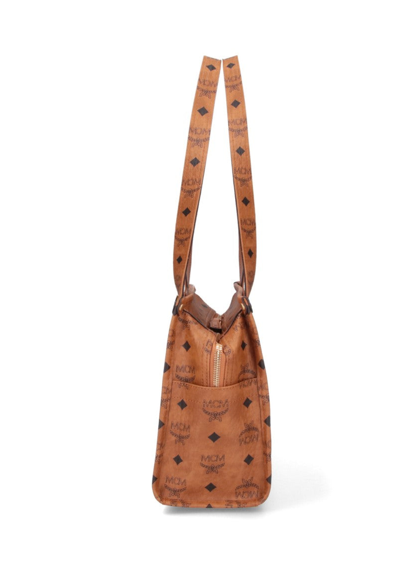 Mcm "Aren" Tote Bag, In Brown "Visetos"