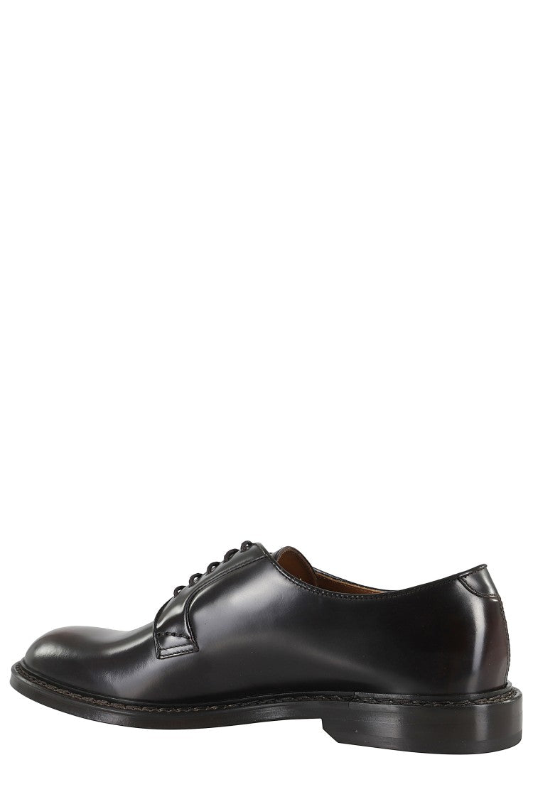Doucal's Polished Leather Derby Shoes