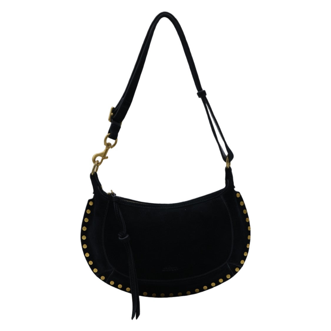 Isabel Marant Crescent-Shaped Shoulder Bag With Gold-Tone Studs