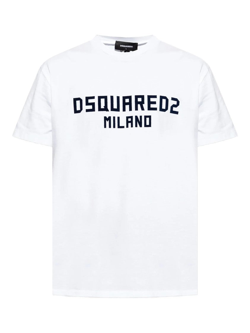 Dsquared2 Cool Fit White Navy Logo T-Shirt