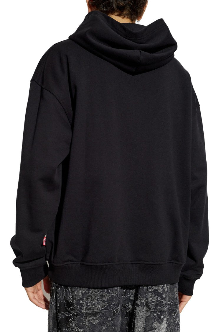 Diesel Multicolor Cotton Sweatshirt With Classic Hood And Logo Patch