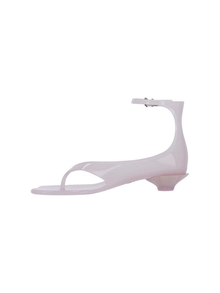 Chloé Minimalist Pink Sandals With Glossy Finish