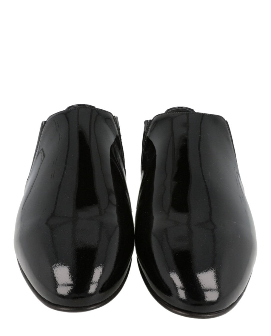 Saint Laurent Glossy Patent Leather Dress Shoes With Pointed Toe