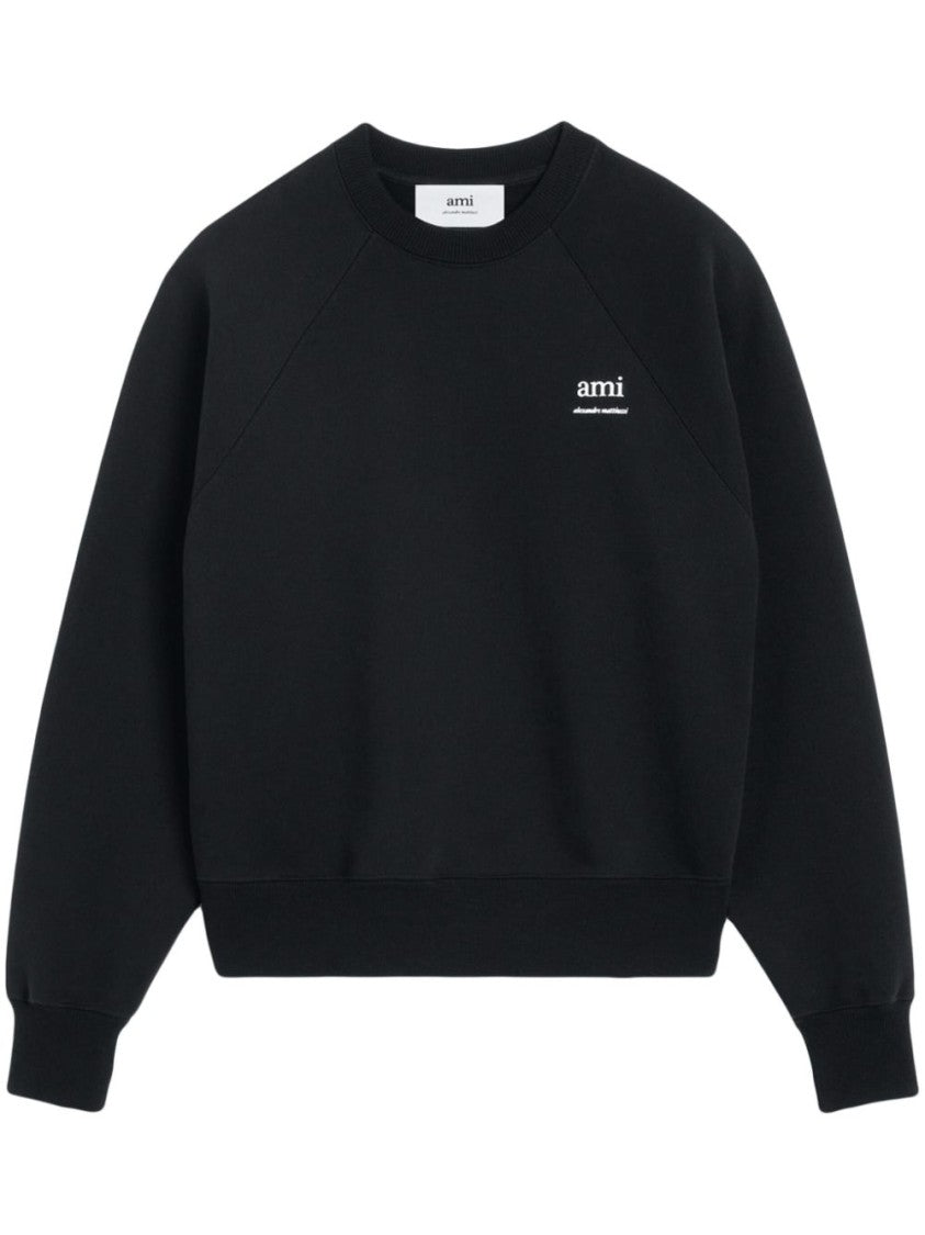 Ami Black Sweatshirt With Crew Neckline